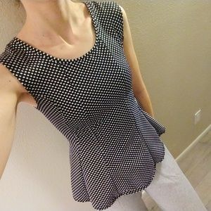 Polka Dot Peplum Top